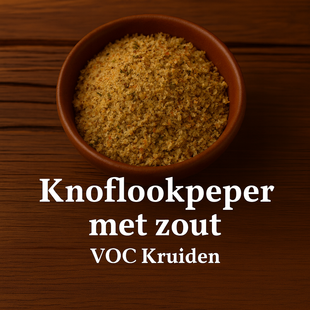 Knoflookpeper met zout