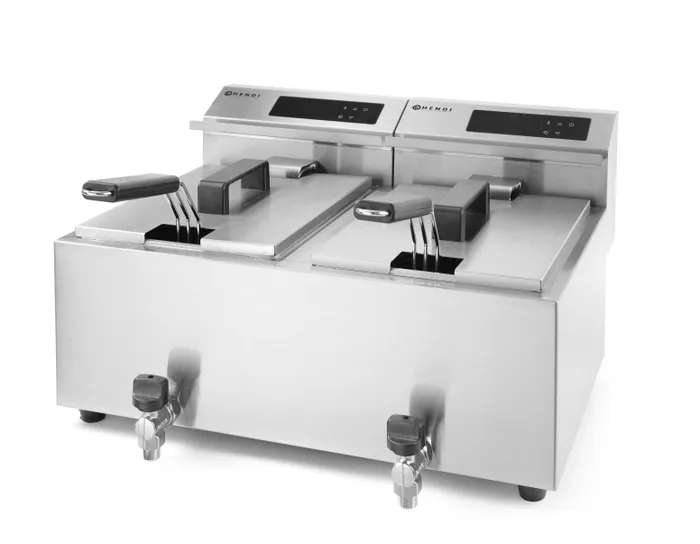 Friteuse Profiline Digital met aftapkraan 2x8 liter