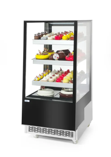Koelvitrine met schuine schappen 