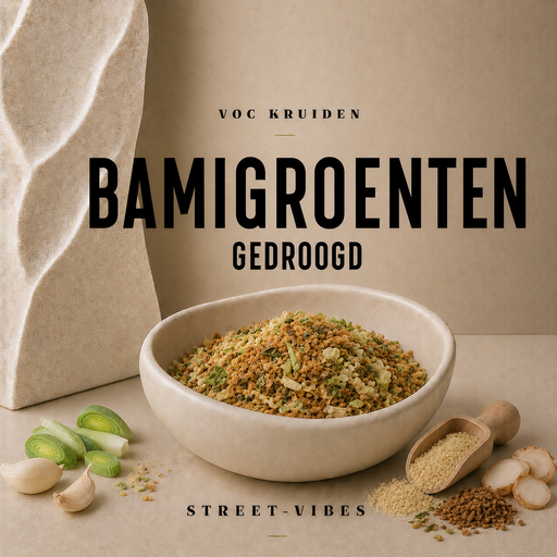 Bamigroenten gedroogd