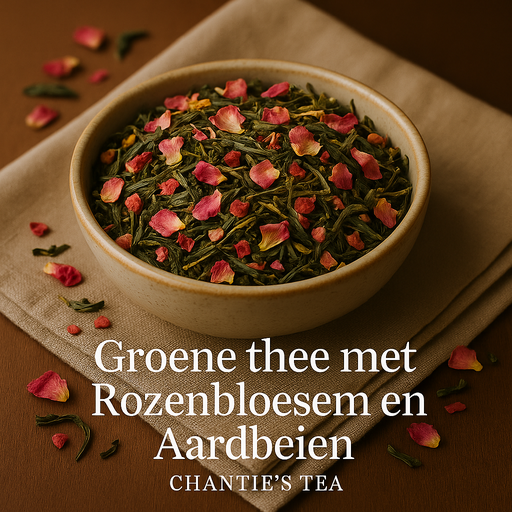 Groene Thee met Rozenbloesem en Aardbeien