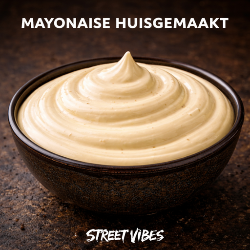 Mayonaise huisgemaakt met ei.  Glutenvrij / Lactosevrij